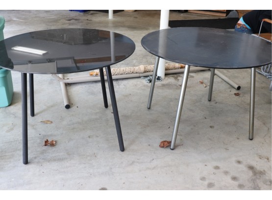 2 Tables With Glass Tops