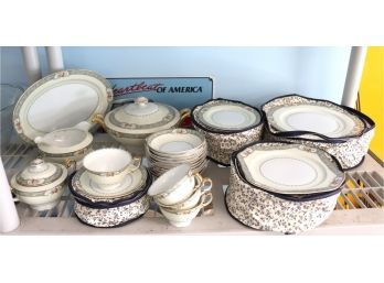 1.Collection Of Pretty Meito China Countess Pattern Includes Assorted Pieces As Pictured!