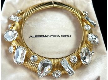 Alessandra Rich Choker With Rhinestones.