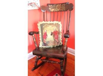 Vintage/Antique Stenciled Rocking Chair
