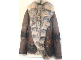 Beautiful Guaranteed Original Shearling Coat Size 46/Small The Best Of The Best' Size Really A Stunning