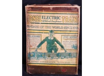 1925 Pre-War Electric Tin Train Set Lionel Electric Train Set With Box Includes Accessories Transformer &