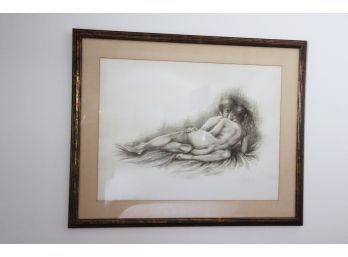 Erotic Lithograph Of Entwined Lovers Signed & Numbered By Artist