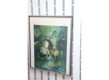 Original Hoi Lebadang Limited Edition Signed Lithograph Of Wild Horses