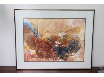 Mid Century Abstract Artwork Signed Fraser