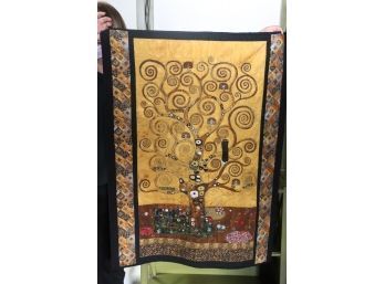Double Sided Fabric Quilt / Throw/ In The Style Of Gustav Klimt