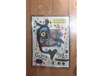 Joan Miro Galerie Maeght Cartons Expedition Poster In Silver Metal Frame