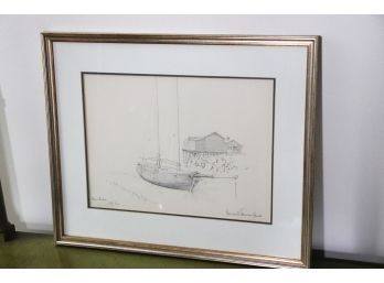 Limited Edition Lithograph By Consuelo Eames Hanks Titled Beached