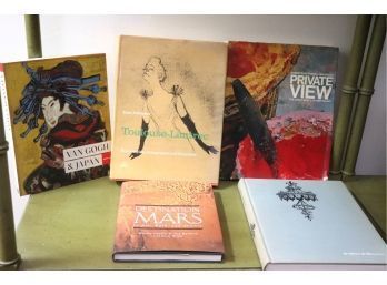 Lot Of 5 Hard Cover Books Including Toulouse -Lautrec Lithographs, Van Gogh & Japan & More