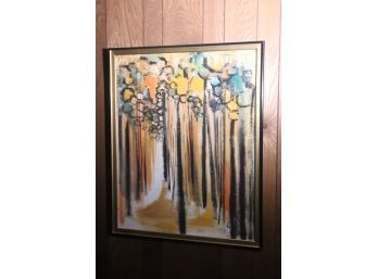 Brightly Colored Abstract Painting Signed By The Artist