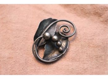 Georg Jensen Sterling Silver Signed Pin