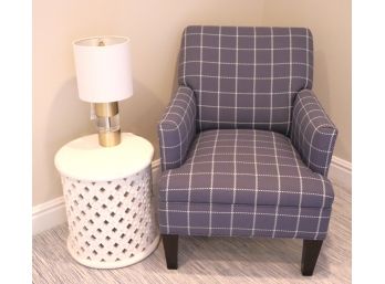 Broyhill Furniture Quality Custom Arm Chair, Lamp By Luminous J Hunt Home & Stella Side Table From Potter