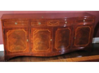 Karges Chippendale Banded Gorgeous Server With Beautiful Inlay Detail Throughout