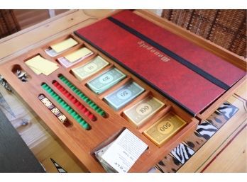 Monopoly Game In A Wood Case