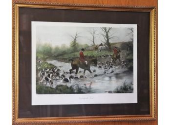'Crossing The Ford' Framed Print Copyright 1909 E. W. Savory LTD Park Row Studios In A Quality Matted Frame