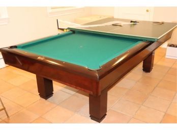 Brunswick Billiards Table With Ping Pong Top Includes Cues & Accessories!