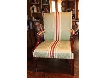 Baker Furniture Accent Chair With Custom Upholstery And Nail Head Accents, Really A Nice Piece!