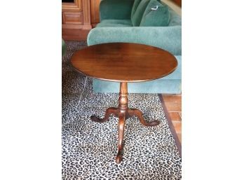 Antique Flip Top Table With Queen Anne Legs