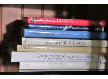 Collection Of Books Titles Include Interior Visions, Quintessential Kitchens, Wedgwood & More