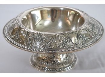 Exquisite Gorham Sterling Silver Pedestal Bowl W/ Fancy Pierced Floral Design Circa 1925