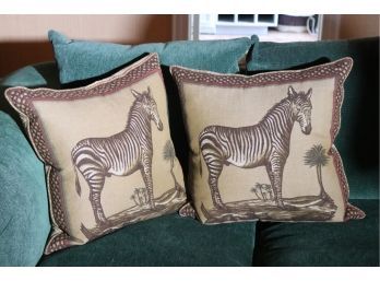 Large Zebra Themed Accent Pillows, Great For Your Home Decor