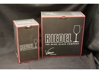 2 Riedel Cabernet Wine Glasses & Decanter Unused Like New In Box