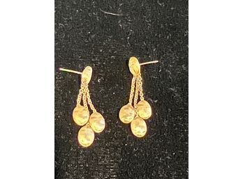 18K YG Pair Of Marco Bicego 3 Strand Earrings - Siviglia Collection