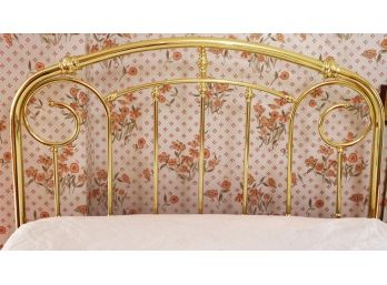Victorian Style Curved Brass Queen Size Headboard