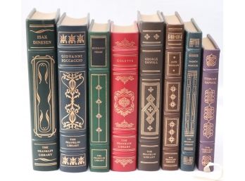 Lot Of 8 Leather Bound Books By The Franklin Library With Dinesen, London, Capote, Hesse & More