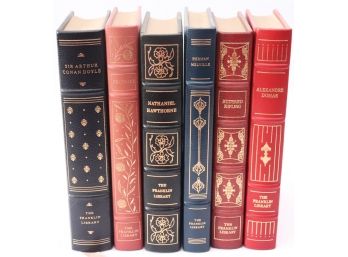 Lot Of 8 Leather Bound Books By The Franklin Library With Kipling, Melville, Voltaire, Dumas & More