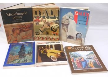 Lot Of 6 Interesting Hard Cover With Cuisines Of Dali, Van Gogh In Provence, The Vatican & More