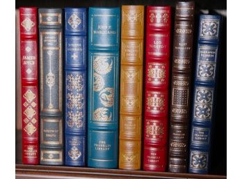 Lot Of 8 Limited Ed. Leather Bound Books By The Franklin Library With Tolstoy, Vonnegut, Conrad