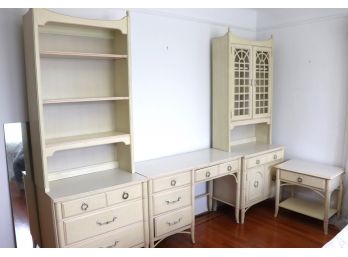Thomasville 1960s Era Girls Bedroom Ensemble With Desk, Bookcases & More