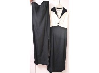 Two Vintage Sleeveless Maxi Dresses By Kenar & A.J. Bari