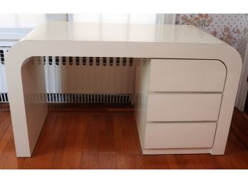 MCM Fun Formica Desk With Curved Sides & 3 Drawers