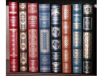 Lot Of 8 Limited Ed. Leather Bound Books By The Franklin Library With Updike, Michener, Thomas, James