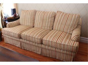 Tomlinson Stripped Velvet 3 Seat Sofa By Erwin Lambeth Designs