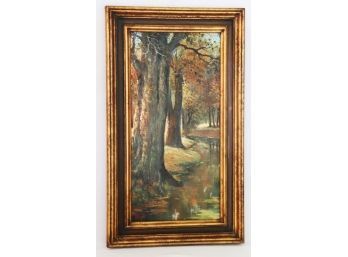 Original Oil Painting By Bacci (Jesus Rojas) Titled Forest River