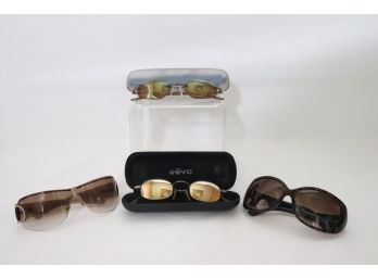 Four Pairs Of Ladies Sunglasses With Gucci, Jimmy Choo & More