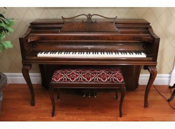 Wm. Knabe & Co Upright Piano In The Louis XV Style & Piano Bench