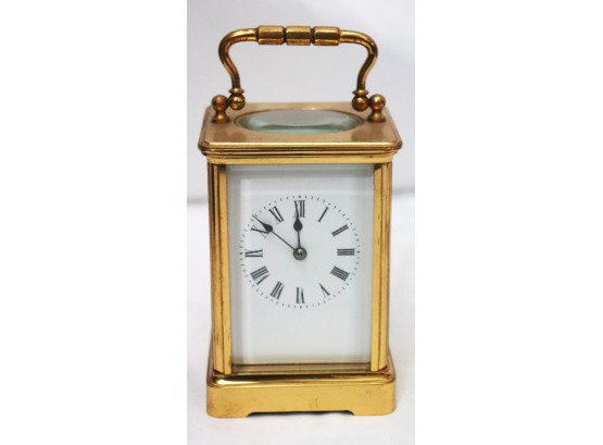 Antique R & Co. Brass Carriage Clock Made In Paris