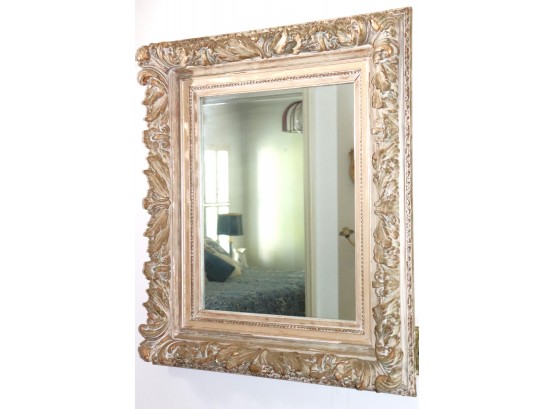 Elaborately Framed Wall Mirror With Acanthus Leaf Design
