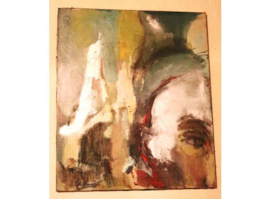 Abstract Painting With Mans Face In Profile