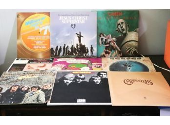 Lot Of 9 Record Albums With Queen, JC Superstar Kansas & More