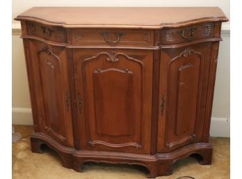 French Provincial- Napoleon III Style Cabinet With Carved Doors