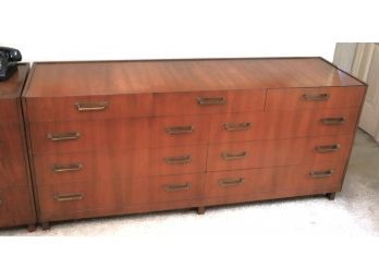 Baker Furniture MCM Ladies 9 Drawer Dresser With Brass Handles