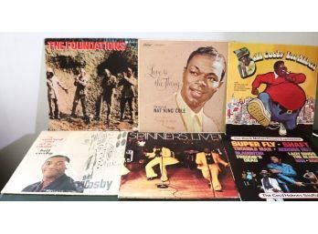Lot Of 6 Record Albums With Nat King Cole, Soulful Sounds, Bill Cosby & More