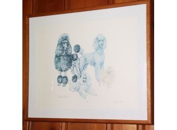 Signed & Numbered Print Of Elegantly Coiffed Poodles By Pamela Powers