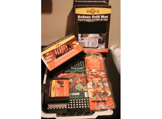 BBQ Accessories As Pictured Includes Deluxe Grill May, Tray, Brush As Pictured