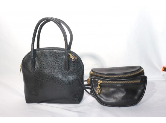 Handbags Includes A Leather Perlina New York Waist Bag/ Travel/ Fanny Pack & Desmo Firenze Italian Made